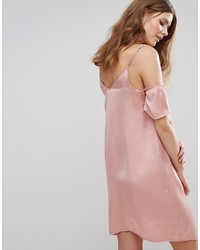 rosa Camisole-Kleid aus Satin