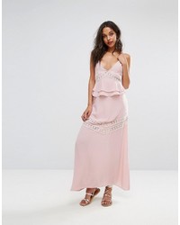 rosa Camisole-Kleid aus Spitze von Boohoo