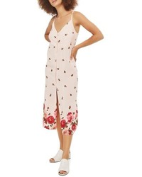 rosa Camisole-Kleid mit Blumenmuster