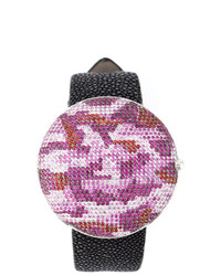 rosa Camouflage Leder Uhr von Christian Koban