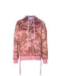 rosa Camouflage Pullover mit einem Kapuze