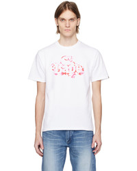 rosa Camouflage T-Shirt mit einem Rundhalsausschnitt von BAPE