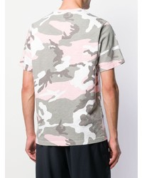 rosa Camouflage T-Shirt mit einem Rundhalsausschnitt von Supreme
