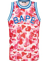 rosa Camouflage Trägershirt von A Bathing Ape