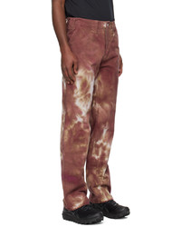 rosa Mit Batikmuster Chinohose von AFFXWRKS