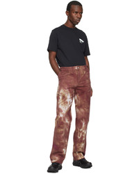 rosa Mit Batikmuster Chinohose von AFFXWRKS