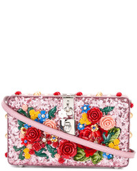 rosa Clutch mit Blumenmuster von Dolce & Gabbana