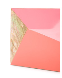 rosa Clutch mit geometrischem Muster von Rafe