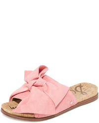 rosa elastische Sandalen