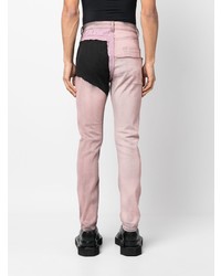 rosa enge Jeans mit Flicken von Rick Owens DRKSHDW