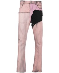rosa enge Jeans mit Flicken von Rick Owens DRKSHDW