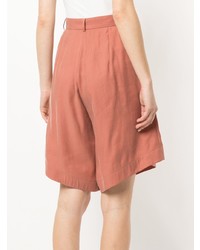 rosa Bermuda-Shorts mit Falten von Dalood