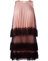 rosa schwingendes Kleid mit Falten von Christopher Kane