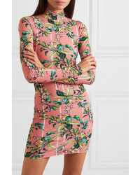 rosa figurbetontes Kleid mit Blumenmuster von Vetements