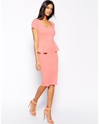 rosa figurbetontes Kleid von Asos