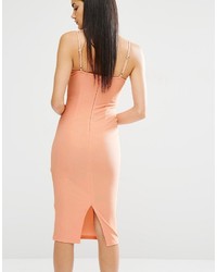 rosa figurbetontes Kleid von Missguided