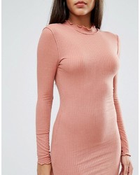 rosa figurbetontes Kleid von Missguided