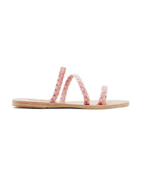 rosa flache Sandalen aus Leder von Ancient Greek Sandals