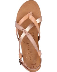 rosa flache Sandalen aus Leder von Blowfish