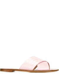 rosa flache Sandalen aus Leder von Casadei
