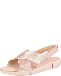 rosa flache Sandalen aus Leder von Clarks