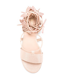 rosa flache Sandalen aus Leder von RED Valentino