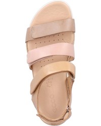 rosa flache Sandalen aus Leder von Ecco