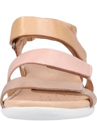 rosa flache Sandalen aus Leder von Ecco