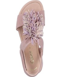 rosa flache Sandalen aus Leder von Gabor