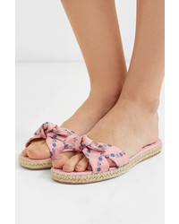 rosa flache Sandalen aus Leder von Tabitha Simmons