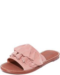 rosa flache Sandalen aus Wildleder von Derek Lam 10 Crosby