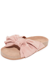 rosa flache Sandalen aus Wildleder von Ulla Johnson