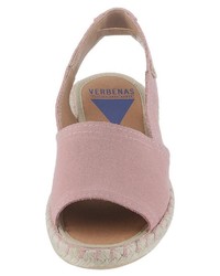 rosa flache Sandalen aus Wildleder von VERBENAS