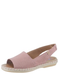 rosa flache Sandalen aus Wildleder von VERBENAS