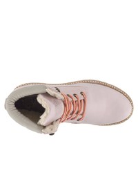 rosa flache Stiefel mit einer Schnürung aus Leder von Apple of Eden