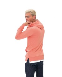 rosa Fleece-Pullover mit einem Kapuze von Tom Barron