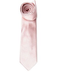 rosa gepunktete Krawatte von Brioni
