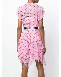 rosa gepunktetes ausgestelltes Kleid von Koché