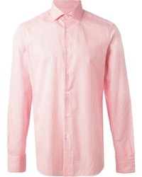 rosa gepunktetes Businesshemd von Z Zegna