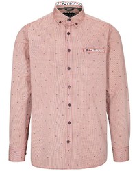 rosa gepunktetes Langarmhemd von BASEFIELD