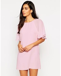 rosa gerade geschnittenes Kleid aus Chiffon von AX Paris