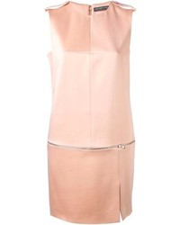 rosa gerade geschnittenes Kleid aus Seide von Alexander McQueen