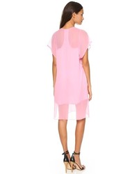 rosa gerade geschnittenes Kleid aus Seide von Mason by Michelle Mason