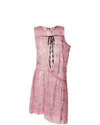 rosa gerade geschnittenes Kleid aus Spitze von Ann Demeulemeester