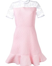 rosa gerade geschnittenes Kleid aus Spitze von Carven