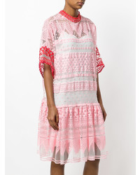 rosa gerade geschnittenes Kleid aus Spitze von Philosophy di Lorenzo Serafini