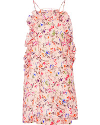 rosa gerade geschnittenes Kleid mit Blumenmuster von MSGM