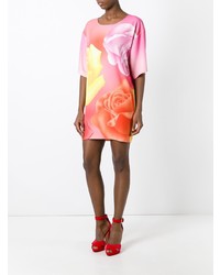 rosa gerade geschnittenes Kleid mit Blumenmuster von Boutique Moschino