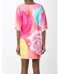 rosa gerade geschnittenes Kleid mit Blumenmuster von Boutique Moschino