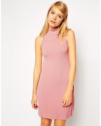 rosa gerade geschnittenes Kleid von Asos